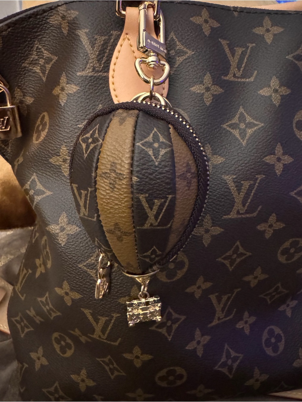 Louis Vuitton Monogram Brown and Tan Balloon Charm Pouch